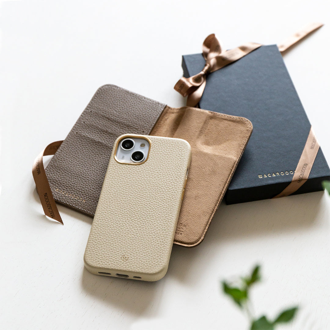 マカルーン 本革 Togoレザー iPhone12 / 12 Pro ケース レザーケース