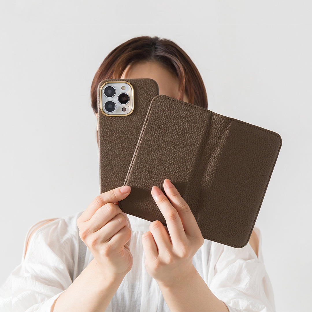 マカルーン 本革 牛革 Togoレザー iPhone13 Pro ケース レザーケース