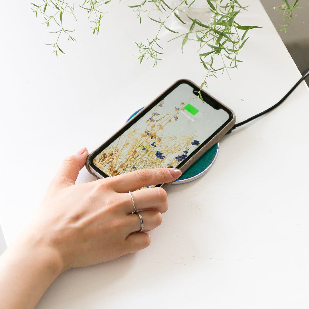 マカルーン 本革 ワイヤレス充電 充電器 ワイヤレスチャージャー Qi対応